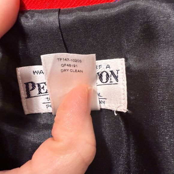 Vintage Pendleton Womens Zip Jacket Red Tartan Plaid 100% Virgin Wool Sz 12 S/M - Picture 11 of 16